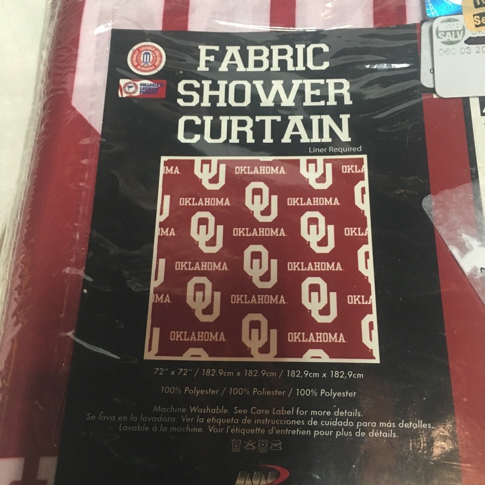 Oklahoma Sooners Fabric Shower‎ Curtain (No Liner)